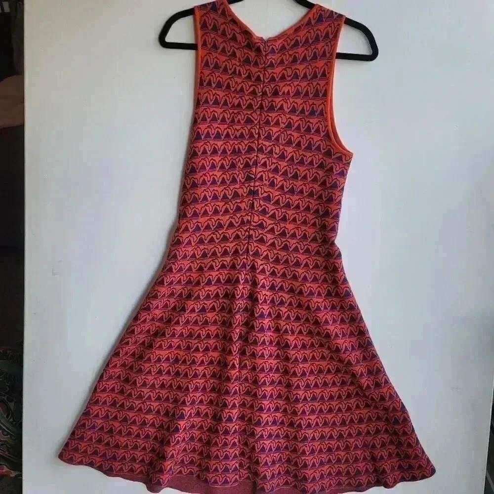 Issa London orange blue sleeveless sweater dress sz small - Picture 2 of 8